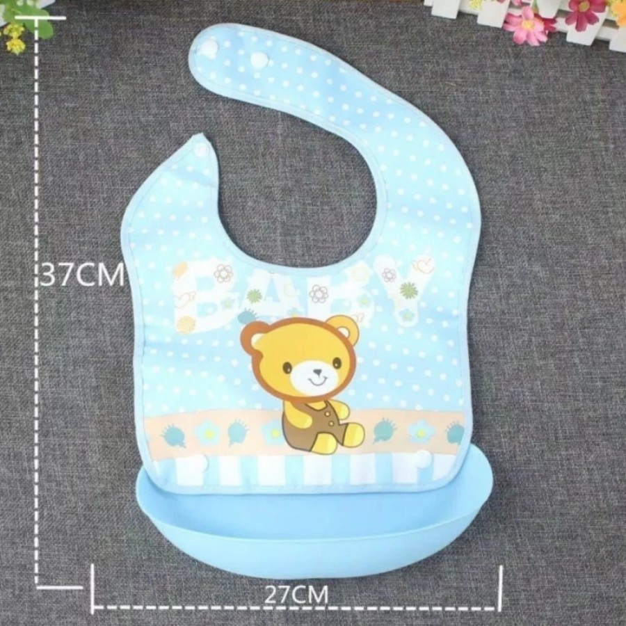 SLABBER / CELEMEK MAKAN BAYI ANTI AIR / BIB FULL SILIKON SILICONE