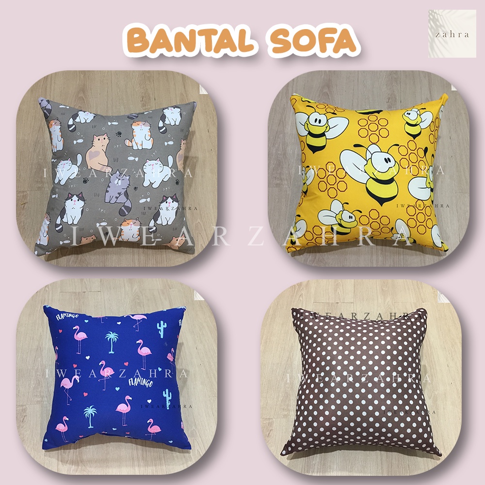 BANTAL SOFA - Empuk Nyaman Kotak Warna Warni Motif