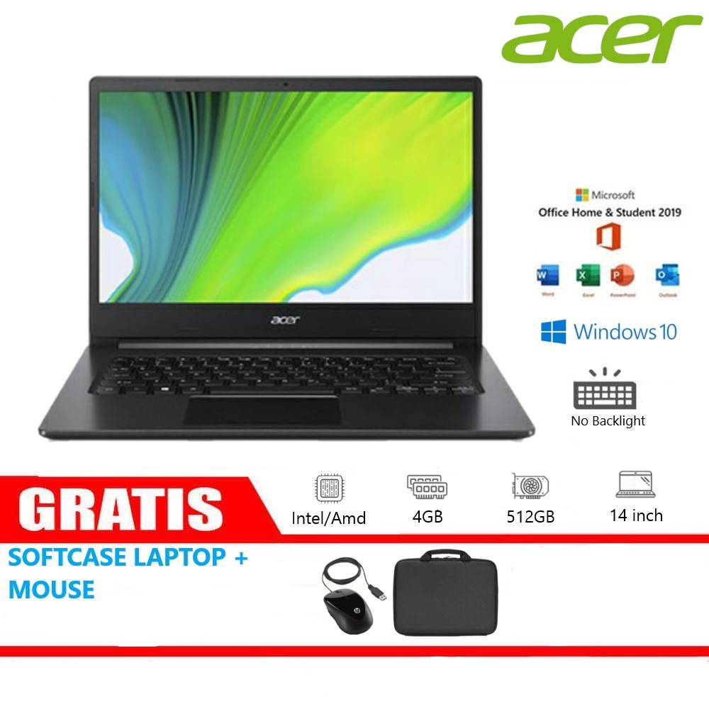 Laptop Acer Aspire 3 Ram 4gb Ssd 512gb FREE GIFT