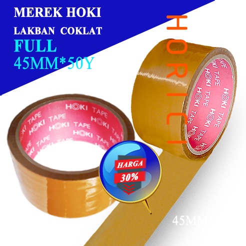 Murah Super Clean FULL 45mmx50Y &amp; 12*72Y LAKBAN BENING dan Coklat  HORICI TAPE DAN HOKI TAPE/ISOLASI / SOLATIP CLEAR