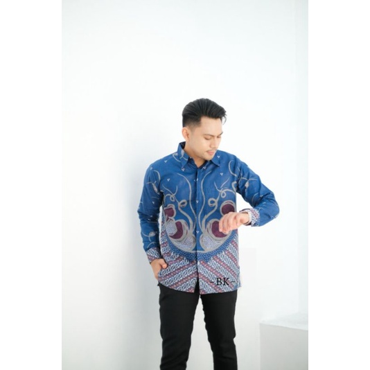 KEMEJA BATIK LENGAN PANJANG MOTIF BARU SIZE M L XL XXL