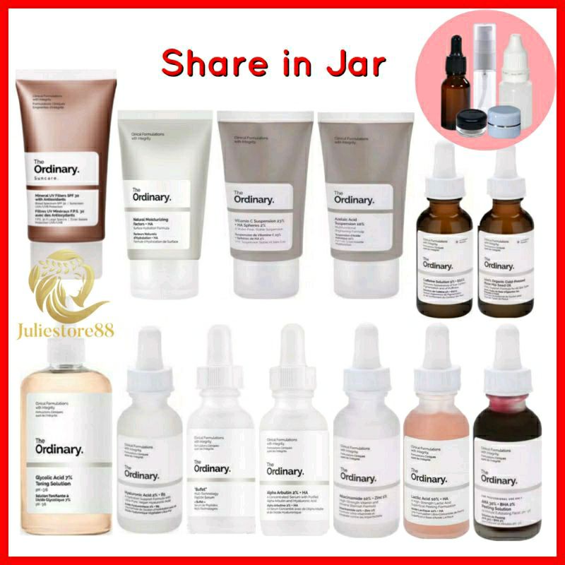 (Share) THE ORDINARY Niacinamide Mineral UV Buffet Aha 30% Peeling Alpha Arbutin Caffeine Lactic Glycolic Natural Mois