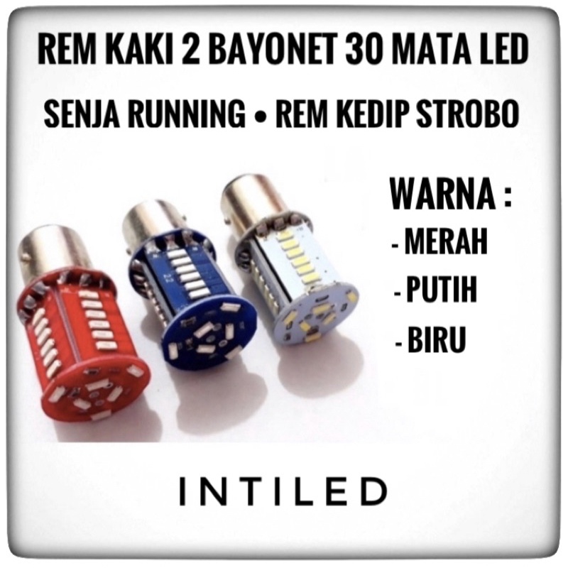 12VOLT - REM KAKI 2 BAYONET 30 LED RUNNING KEDIP