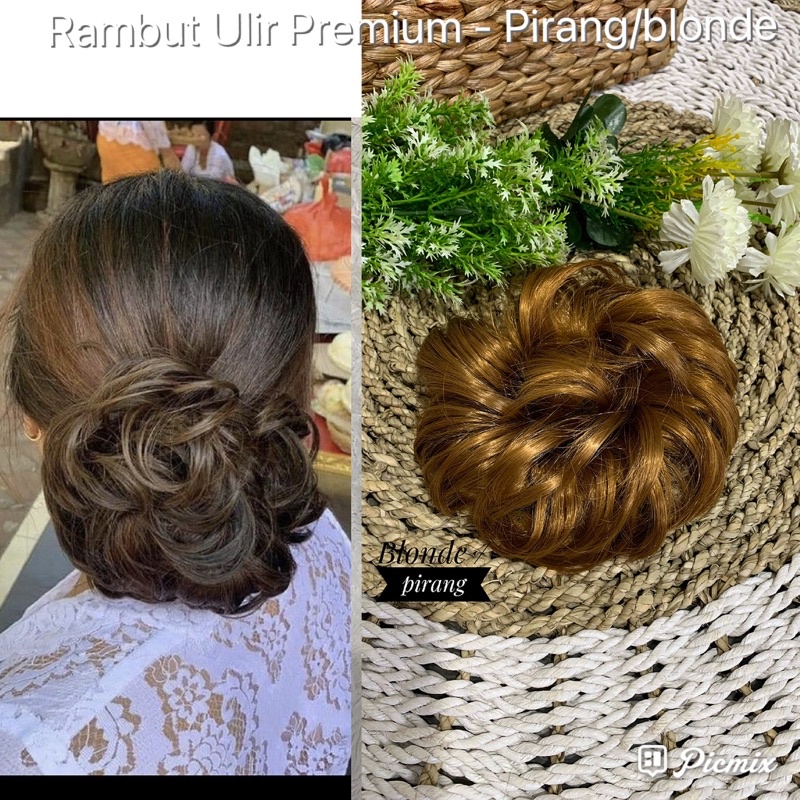 ikat rambut ulir premium/rambut curly premium/sanggul curly/rambut palsu/semanggi/karet ulir premium