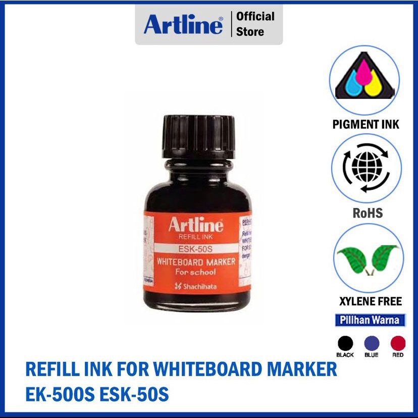 

Tinta Isi Ulang Refill Ink For Whiteboard Marker EK-500S Botol Kaca 20 ml ESK-50S