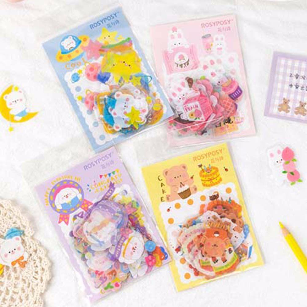 Lanfy Stiker Kartun Diary Album Dekorasi Hewan Alat Tulis Serpihan DIY Scrapbooking