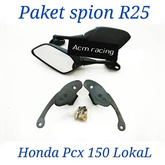 Spion honda pcx new spion R25 pendek + Breket servo pcx