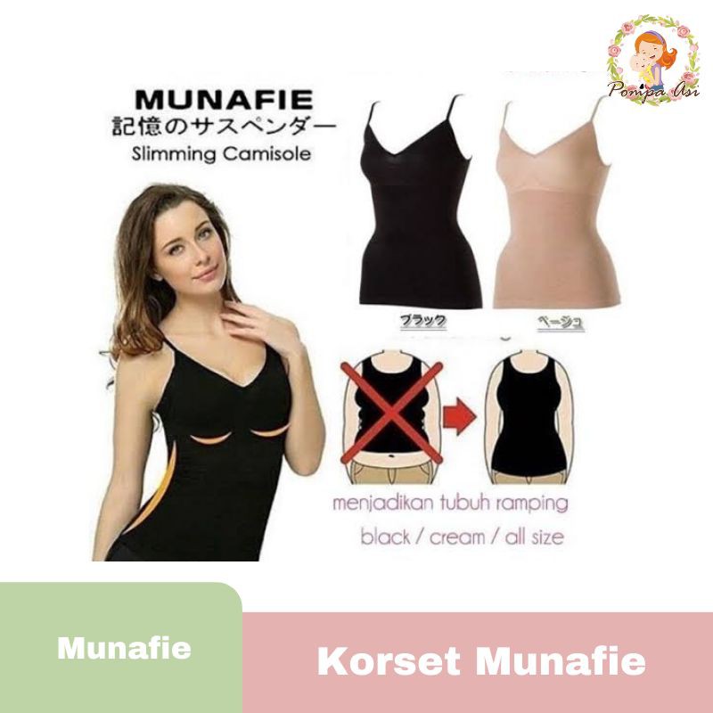 Munafie Korset Tanktop Pakaian Wanita Pelangsing Perut Instant Murah Original By Mallpompaasi