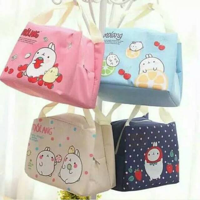 New tas bekal makanan lunch bag cooler bag motif cartoon Molang