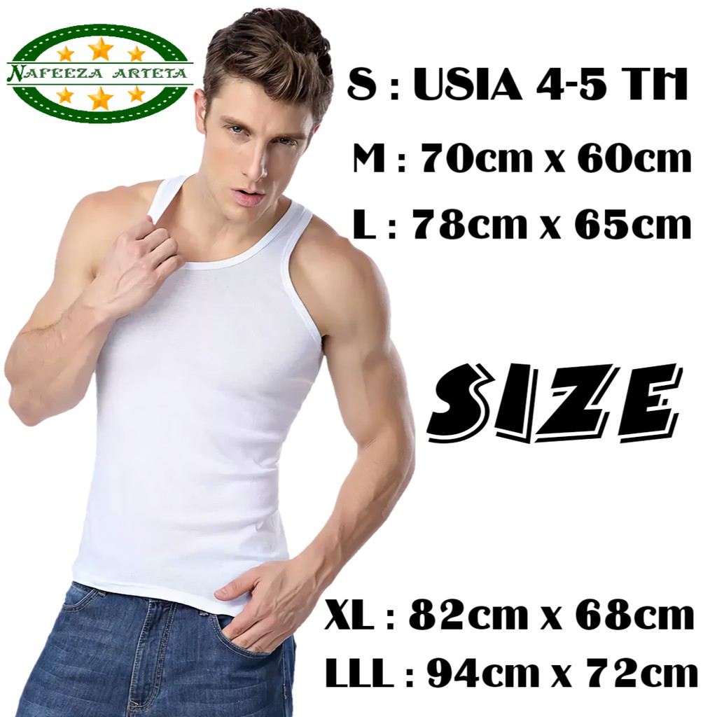 Kaos Singlet Pria Jumbo - Kaos Dalam Pria Dewasa L5