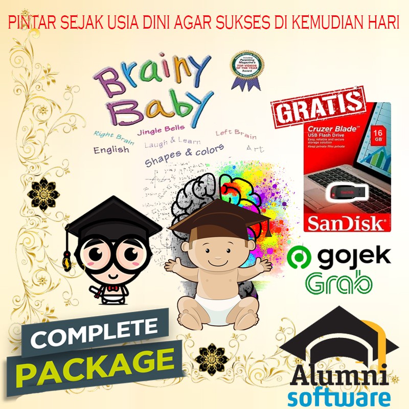 [LIMITED EDITION] Brainy Baby PAKET TERLENGKAP - Bonus SANDISK 16GB