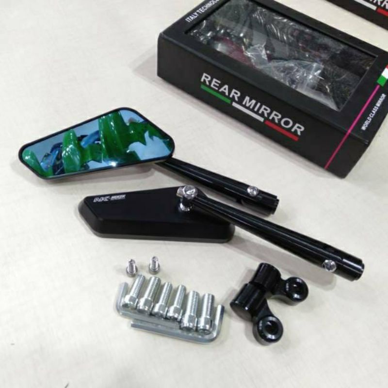 Cuci Gudang Spion circuit+breket model rizoma universal bisa buat semua motor