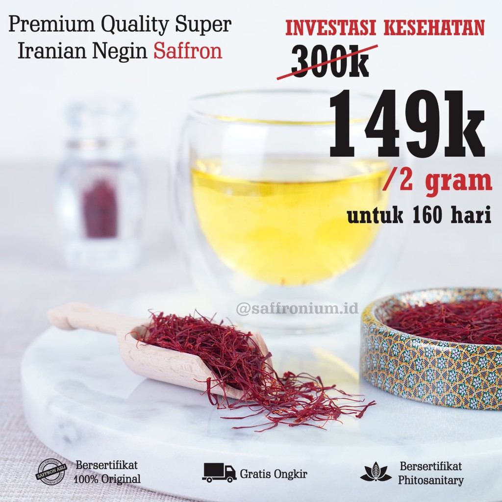 

2 gram Premium Quality Super Iranian Negin Saffron