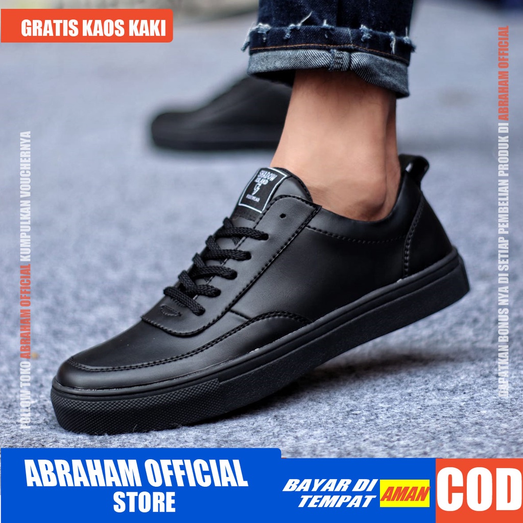 ABRHM X SHDW Sepatu Hitam Pria Kerja