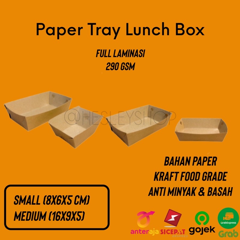 

Paper Tray Makanan Mangkuk Bahan Kardus Paper Kraft Tebal Food Grade 290 Gsm