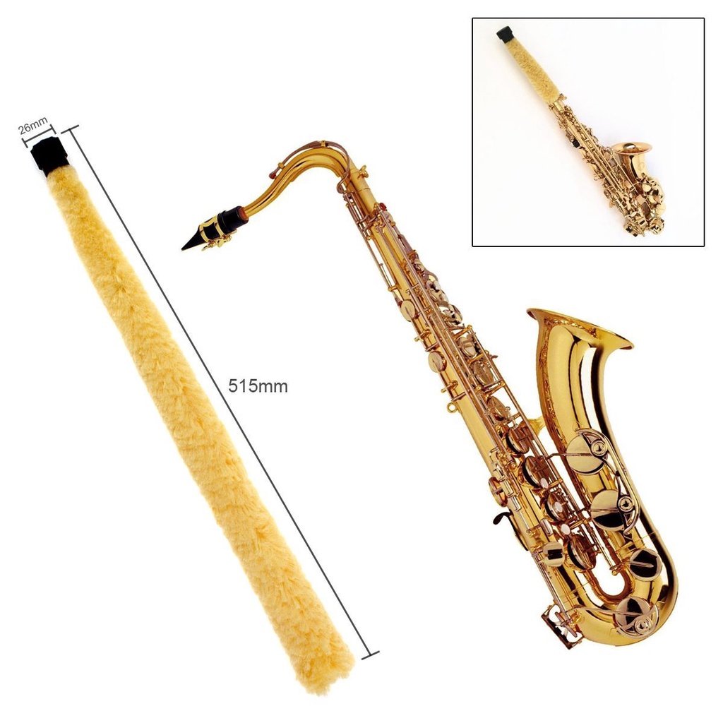 Sikat Pembersih Alto Saxophone Bahan Fiber Lembut Warna Kuning