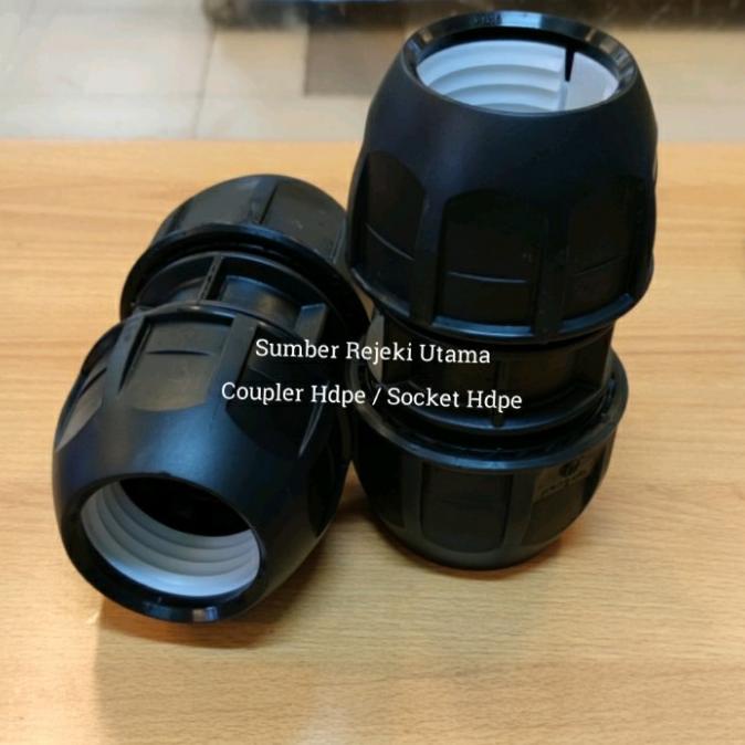 Socket Pipa Hdpe Ukuran 2( 63Mm) Coupler Socket / Straight Coupler.