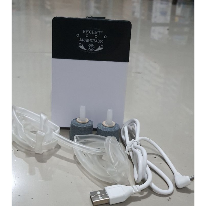 pompa udara AC/DC 2 Output RECENT AA 7772 (Bisa USB)