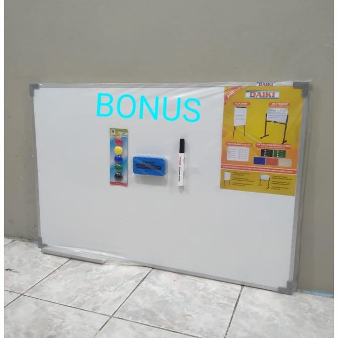 

---Terbartu--- Whiteboard / Papan tulis magnetic uk 60x90cm