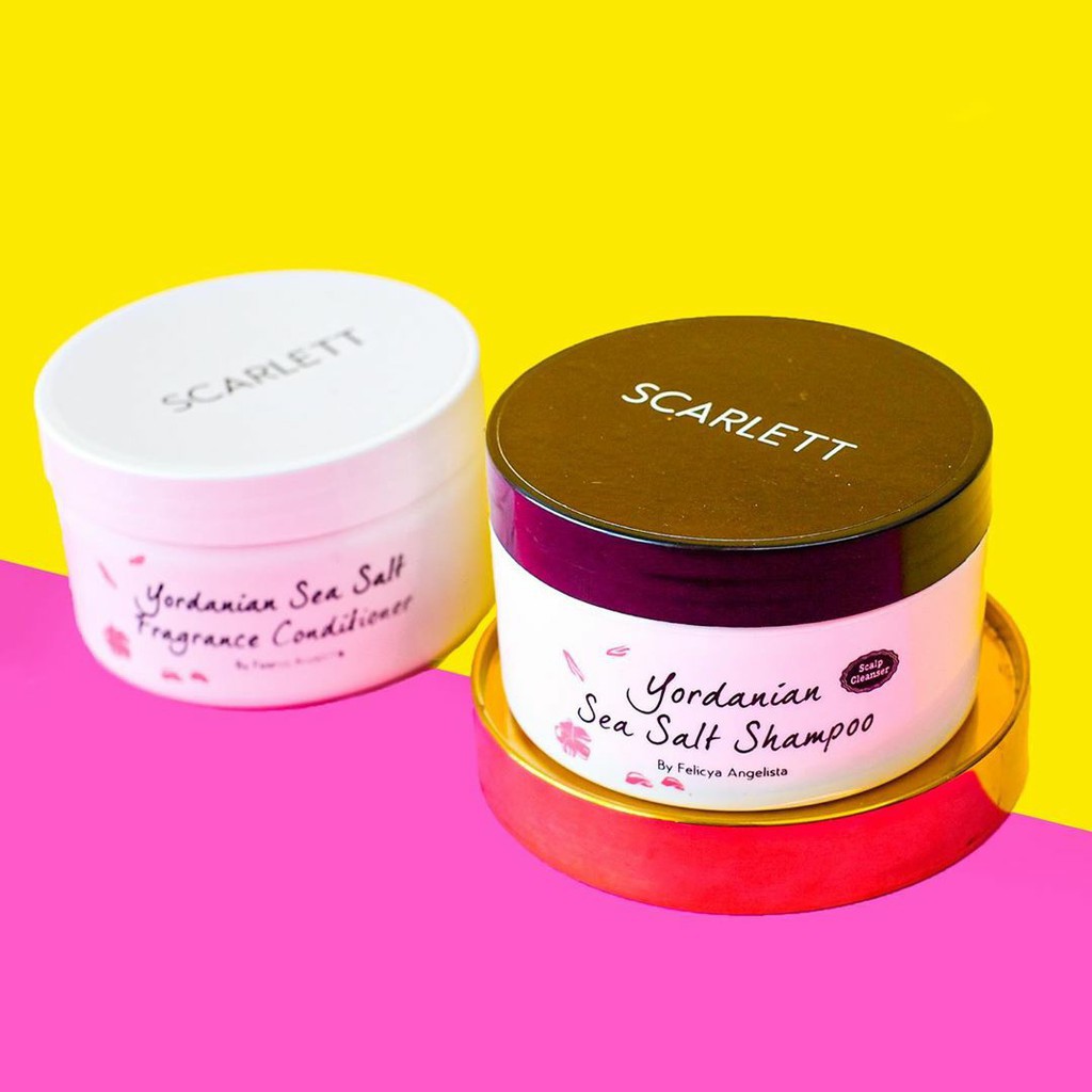 SCARLETT WHITENING YORDANIAN SEA SALT SHAMPOO &amp; FRAGRANCE CONDITIONER BPOM
