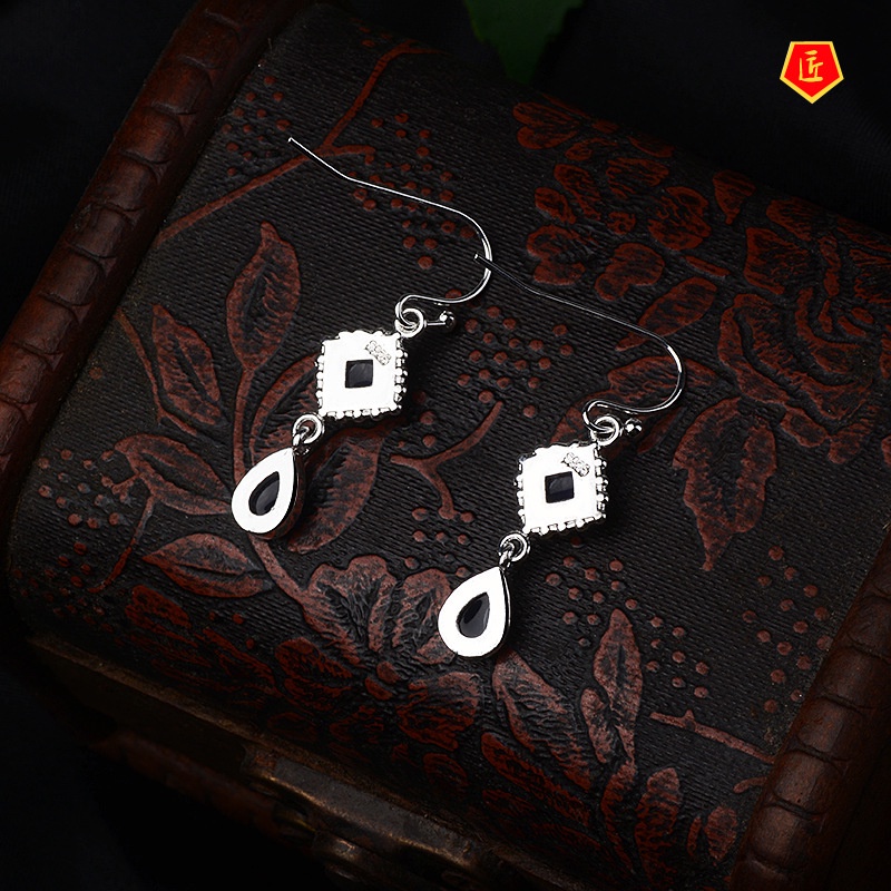 [Ready Stock]Celestite Earrings Long Elegant Simple and Fashionable