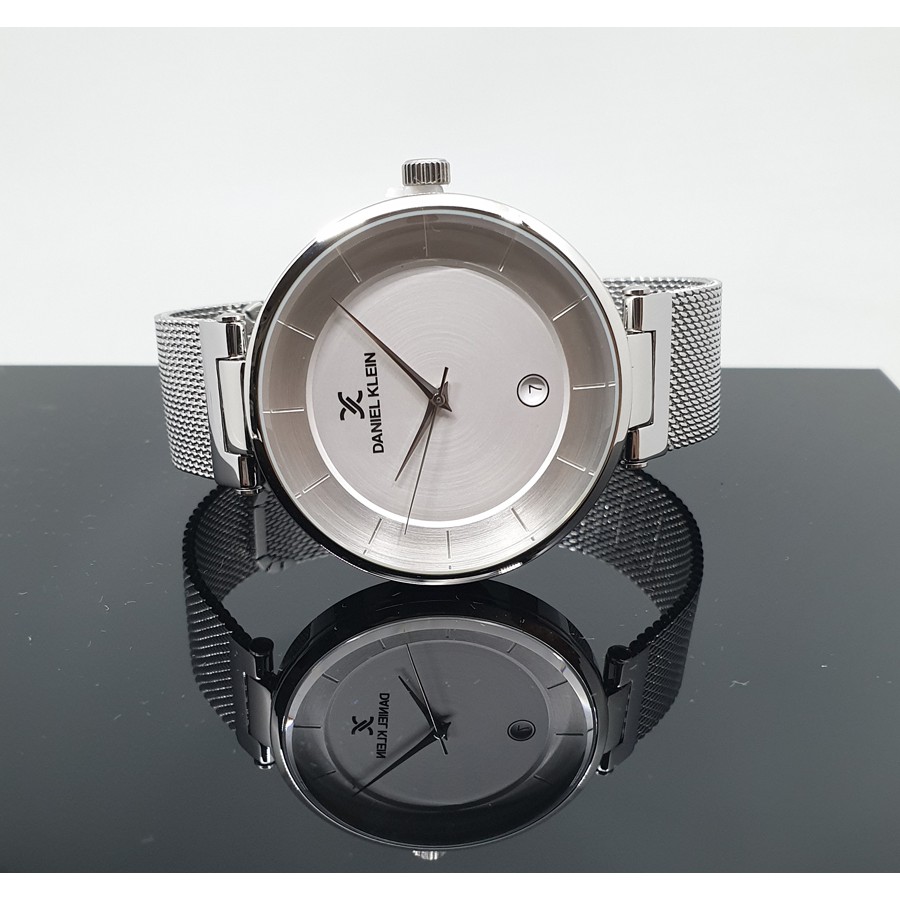 Daniel Klein DK11917-1 M/L Silver Jam Tangan Couple Original