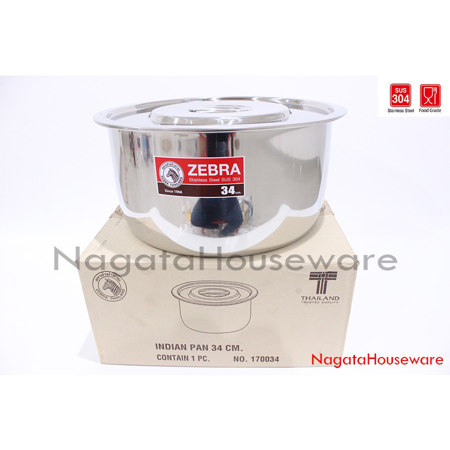 Panci Saus Stainless / Panci Masak / Panci Zebra / Panci Sup Sop Kuah / Panci India / Indian Pan Zeb