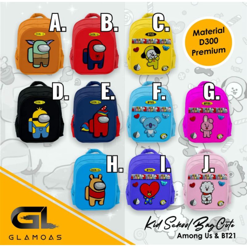 GLAMOAS TAS KARAKTER BT21 DAN AMOUNGUS