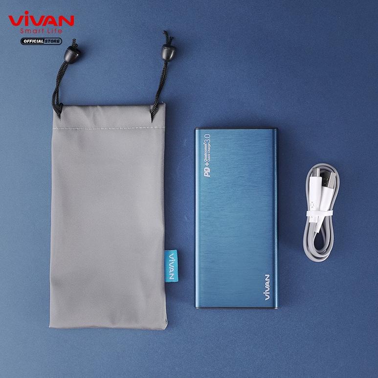 "BJS.14Ap22ᴹ" Powerbank 10000mah Power bank VIVAN Original VPB-F10S Fast Resmi Real PD 3.0 + Kabel T