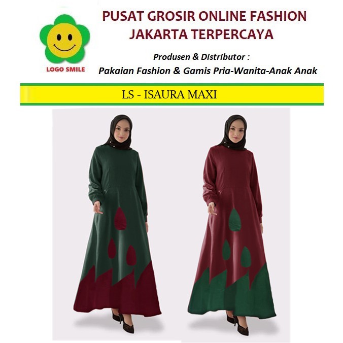 LS 8230 ISAURA MAXI Pakaian Baju maxi Fashion Wanita Model Terbaru, Terkini,Termurah dan Terlaris.