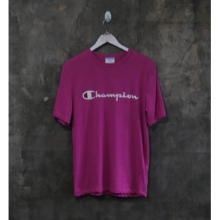 Kaos Champion Tee Script Pink