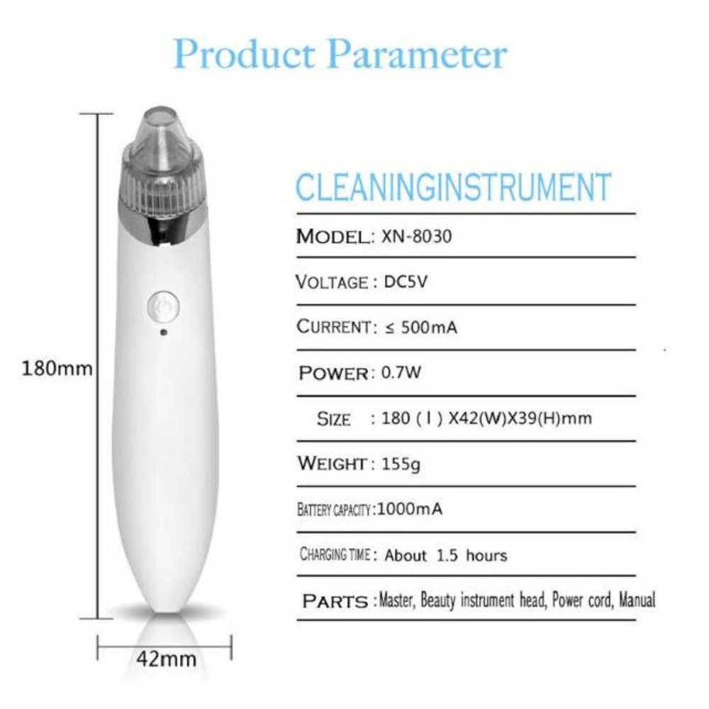 ELFYDO - XN8030 Alat Vakum Penyedot Komedo Jerawat Alat Pembersih Komedo Wajah