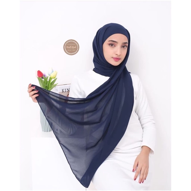 (KJI) HIJAB PASHMINA BANDANA JILBAB INSTAN CERUTY PREMIUM