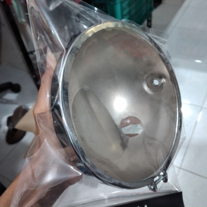 Batok lampu l2g press crom pnp daymaker 5,7 inch 16 led BATOK REFLEKTOR LAMPU L2G PRESISI TEBAL CROM CHROME