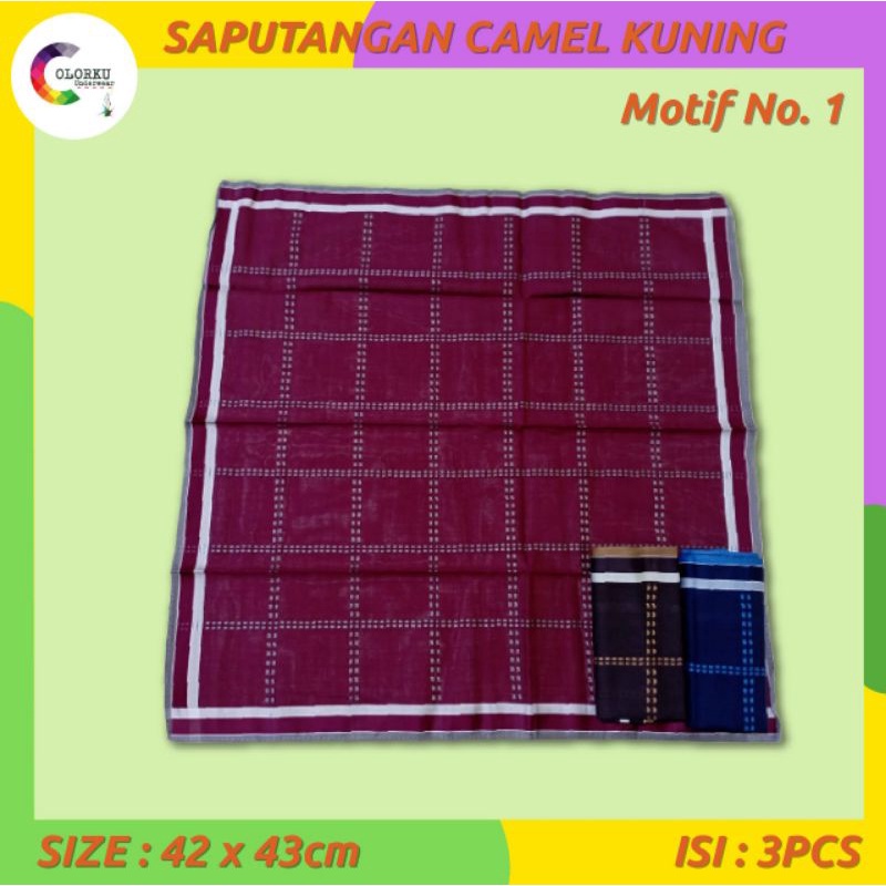 Saputangan Camel Kuning ISI 3