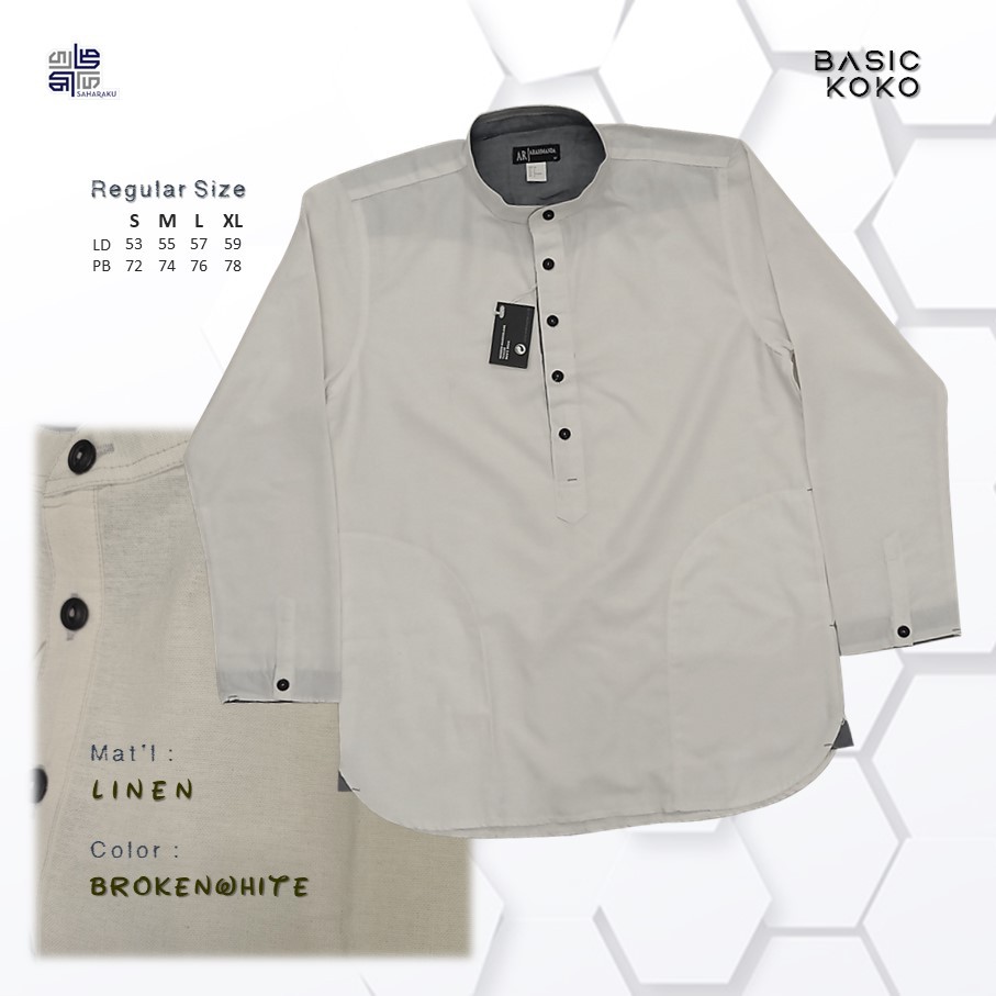 BAJU KOKO BROKENWHITE LINEN