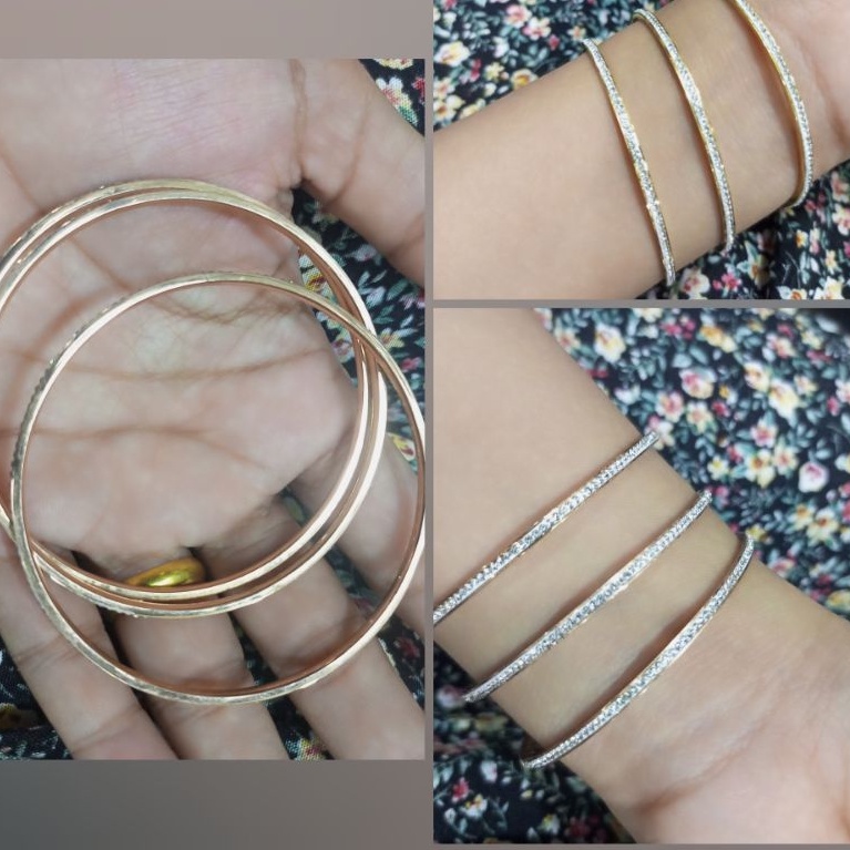 Gelang titanium keroncong isi 3 full mata