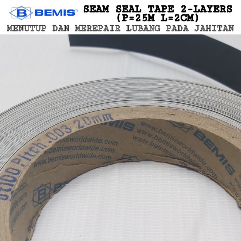 Seam Seal Tape Sealer Waterproof Penambal Jahitan Tenda Jaket Celana Jas Hujan Topi