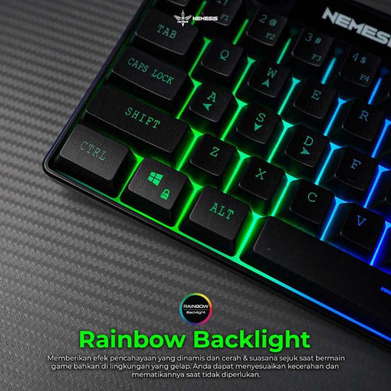 Keyboard mini RGB with stand holder NYK Nemesis ERIS K-06