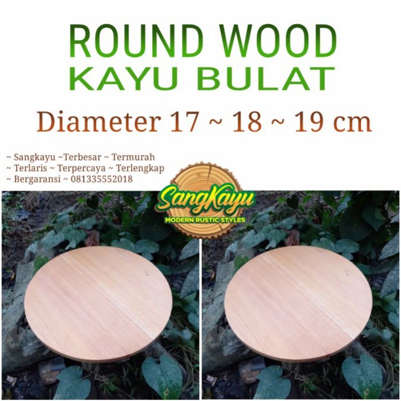 Talenan kayu bulat wooden cutting board tatakan kayu bulat serbaguna