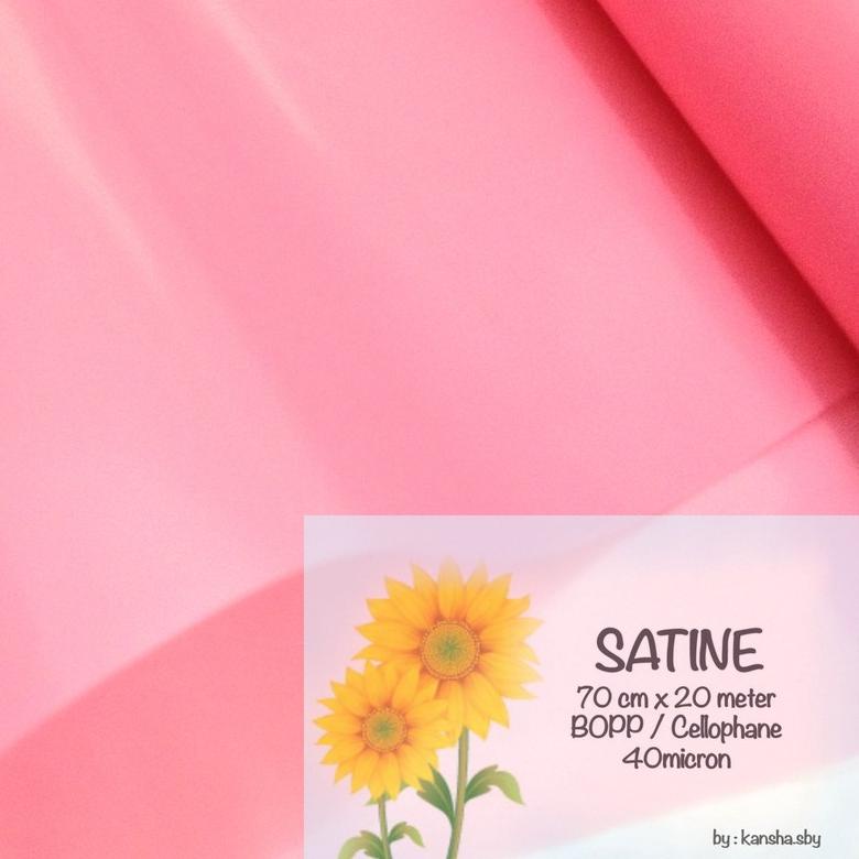 

[PROMO 10.10] Flower wrapping BOPP cellophane SATINE 70cm x 20meter MURAH