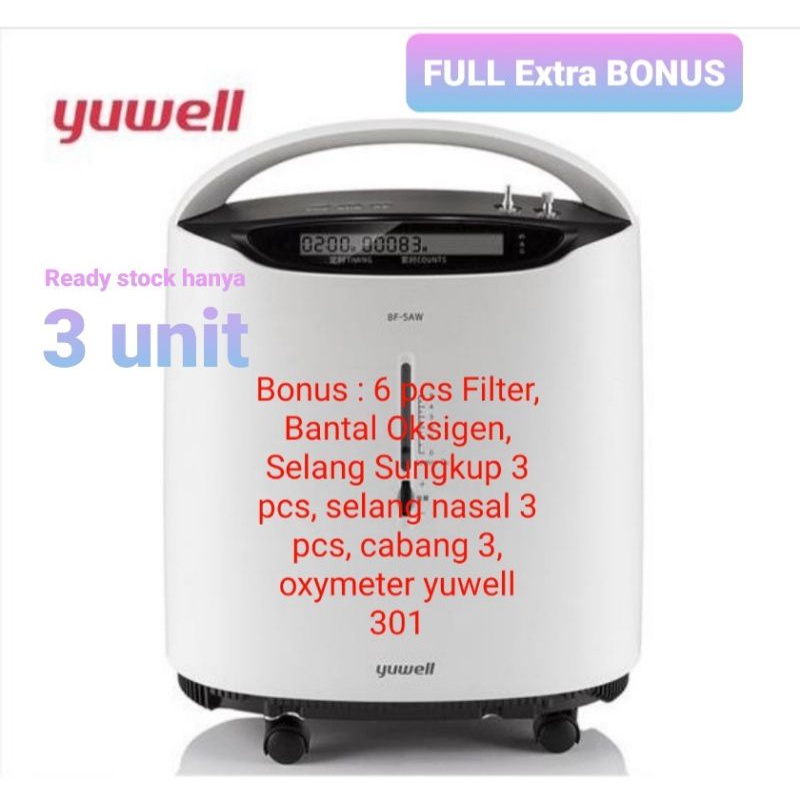 Oxygen Concentrator 5 Liter Yuwell 8F 5W, Oksigen 5 ltr Full Original, Dual Fungsi
