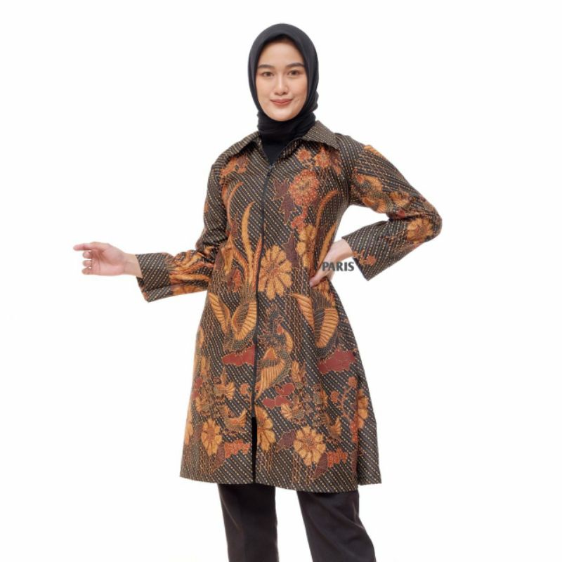 TUNIK BATIK ZIPER-TUNIK BATIK CANTIK-TUNIK BATIK MODERN-TUNIK BATIK KANTOR-TUNIK BATIK REMAJA