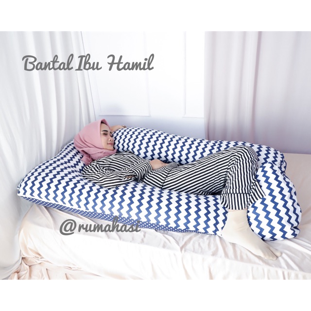 Bantal Hamil Jumbo Premium Untuk Ibu Hamil dan Menyusui Sarung Bisa Di Lepas By Ndollolo