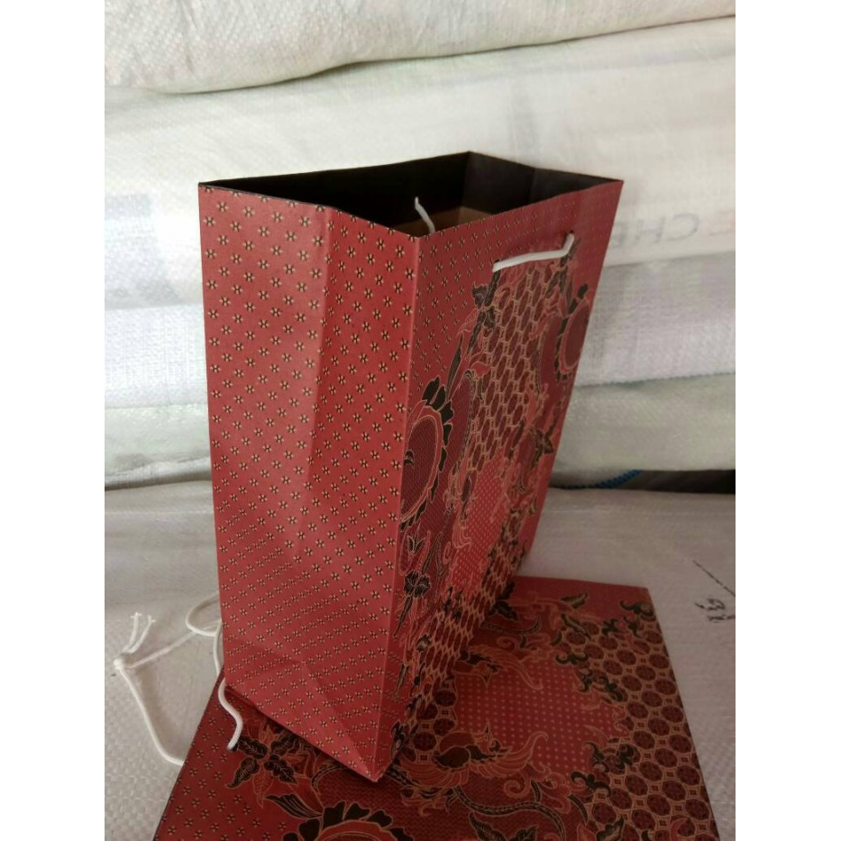 

s50d10x Paper Bag / Shopping Bag / Tas Belanja Batik Uk 20Cm X 25Cm X 9Cm D501Cnf