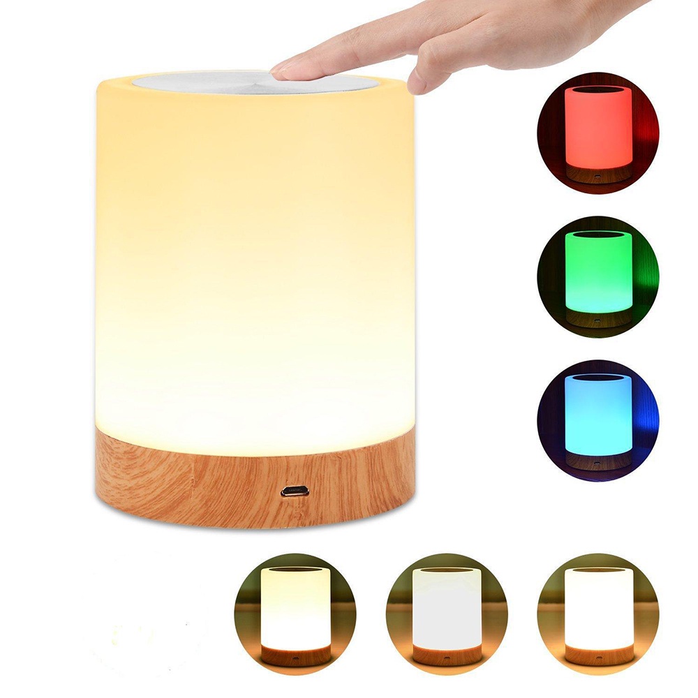 GS8 LAMPU TIDUR TOUCH BEDSIDE LED CREATIVE COLORFUL NIGHT LIGHT 3W RGB