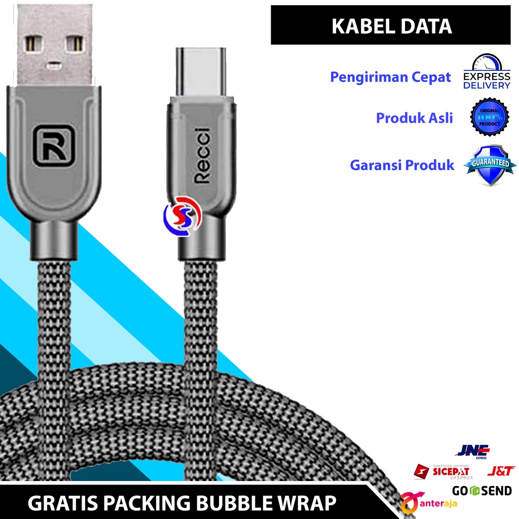 Kabel USB RECCI ARMOR Type-C 2.4A Fast Charging RCT-T100