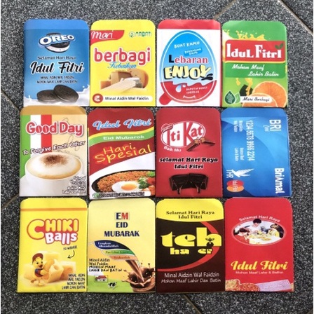 Amplop Angpau Lebaran Isi 10 Snack Atm Uang Permen Unik Lucu Viral Aesthetic Kekinian Thr Hari Raya Idul Fitri Bahan Tebal Kualitas Premium Ukuran Medium Sedang 7X12 Cm Promo Terbaru Cod