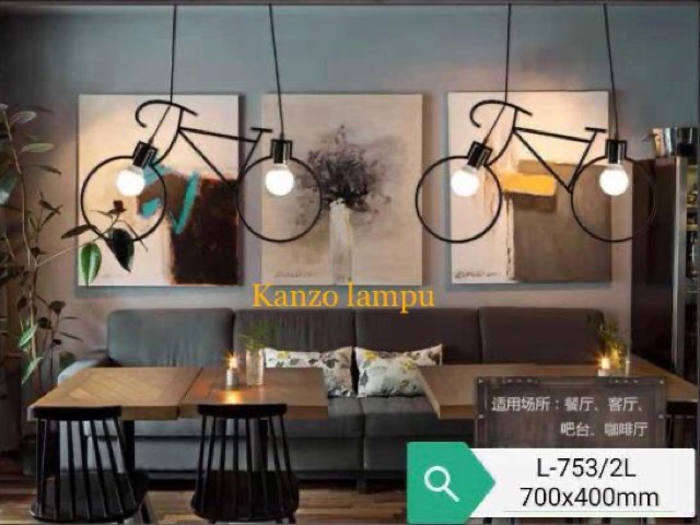 Lampu gantunh hias sepeda / nordic