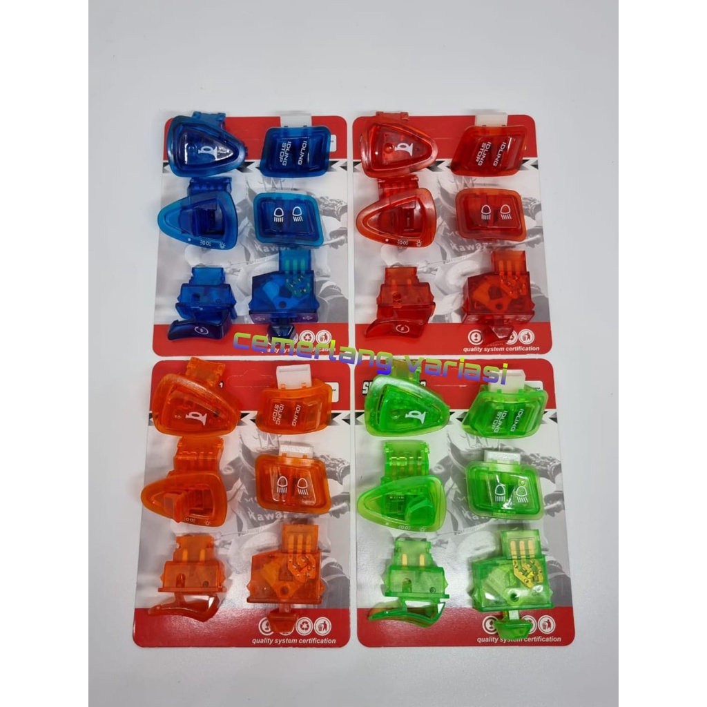 Tombol Saklar Motor Honda Terbaru ( INDLING - IDLING STOP ) Warna Transparan Untuk Honda Matic beat 